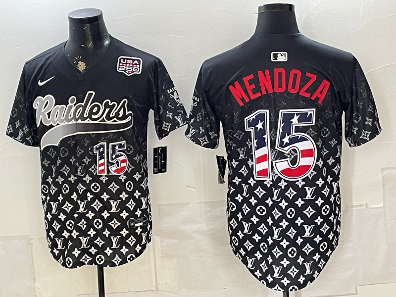 Men 2026 Oakland Raiders #15 Mendoza black Nike Limited NFL Jersey0715111